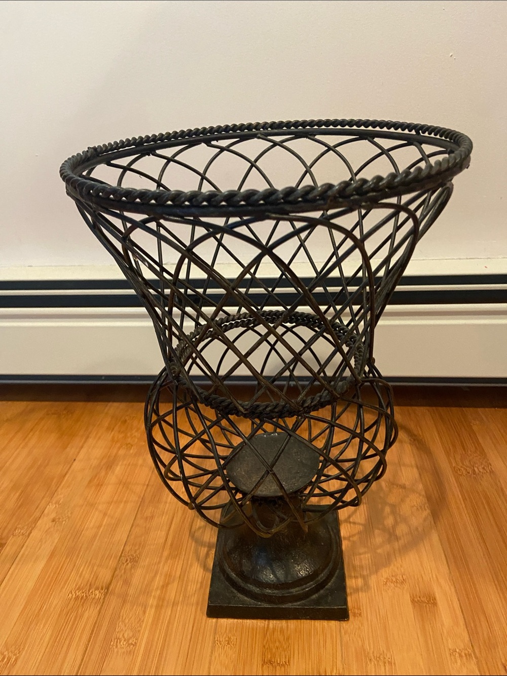 Black Metal Wire Decorative Urn Basket - Home Accents
